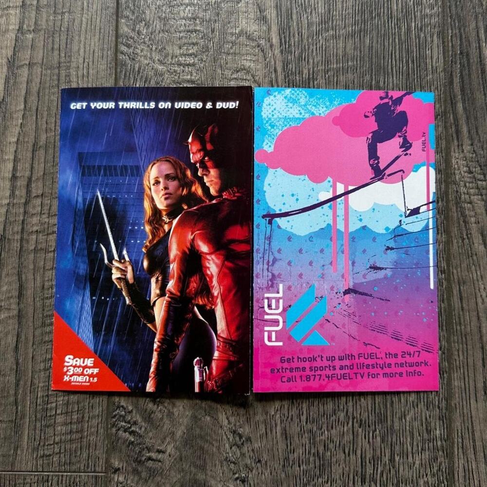 Vintage 2003 Marvel Daredevil Coupon Book Mini Movie Promo Collectible Poster
